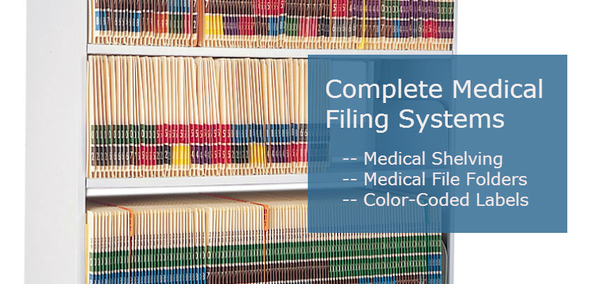 Medical Filing -- Shelving, File Folders, Color-Coded Labels