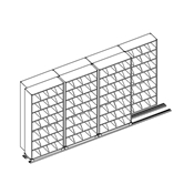 7-Tier 36"W Medical Shelving on Kwik-Track (4/3 System) 