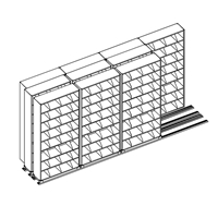 8-Tier 42"W Medical Shelving on Kwik-Track (4/3/3 System) 