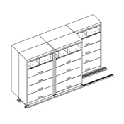 5-Tier Flip n File Cabinets on Kwik-Track (3/2 System) 