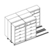 5-Tier Flip n File Cabinets on Kwik-Track (3/2/2 System) - FF5322