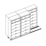 6-Tier Flip n File Cabinets on Kwik-Track (3/2 System) 