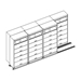 6-Tier Flip n File Cabinets on Kwik-Track (4/3 System) - FF643