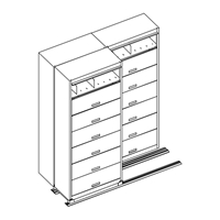 7-Tier Flip n File Cabinets on Kwik-Track (2/1 System) 