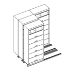 7-Tier Flip n File Cabinets on Kwik-Track (2/1/1 System) 