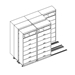 7-Tier Flip n File Cabinets on Kwik-Track (3/2/2 System) - FF7322