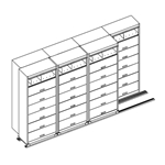 7-Tier Flip n File Cabinets on Kwik-Track (4/3 System) 