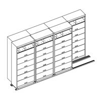 7-Tier Flip n File Cabinets on Kwik-Track (4/3 System) 
