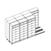 7-Tier Flip n File Cabinets on Kwik-Track (4/3/3 System) - FF7433