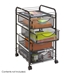 Onyx Mesh File Cart with 4 Drawers - 5214BL