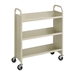Steel 3-Shelf Single-Sided Book Cart - 5358SA