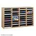36 Comp. Wood Adjustable-Compartment Literature Organizer - 9424GR