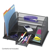 3252BL : Safco Onyx Mesh Organizer With 3 Drawers