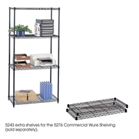36" x 18" (2) Extra Shelves for Commercial Wire Shelving Steel shelving; Storage shelving; Extra strength steel shelving; Garage storage; Commerical wire shelving; Wire shelving; Wire storage shelving; Backroom storage; Backroom shelving; Facility maintenance; Heavy duty steel shelving; Black steel shelving; Black storage shelving; Black extra strength steel shelving