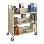 5357SA : Safco Steel 6-Shelf Shelf Double-Sided Book Cart