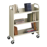 5358SA : Safco Steel 3-Shelf Single-Sided Book Cart